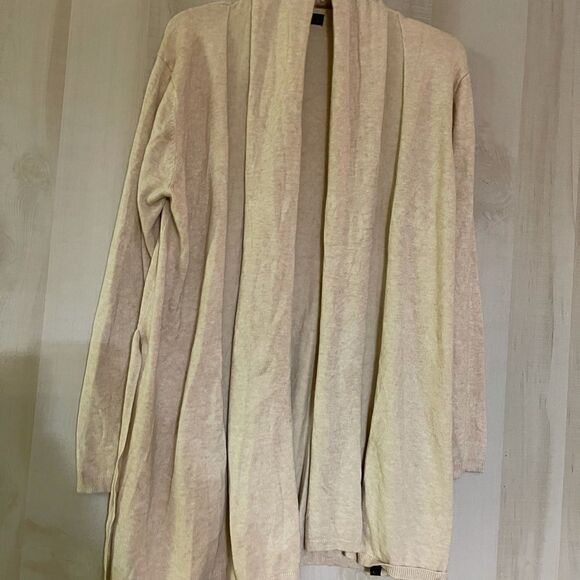 ZARA knit beige open front belted cardigan, size medium - Picture 12 of 16